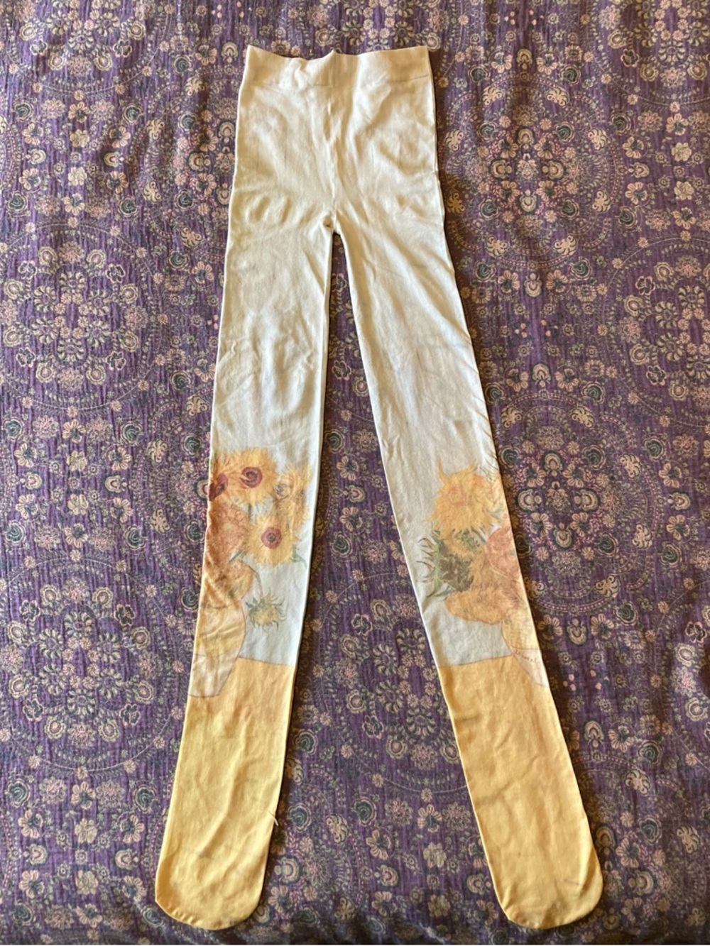 Van Gogh Sunflower Tights - Picture 2 of 4